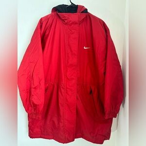 Nike Coat With Hooded Fleece Removable Vest Red/Black Size XL (16-18)